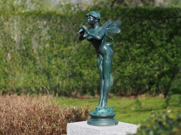 Garden Fairy Verdigris Bronze Sculpture 1 | Avant Garden Bronzes