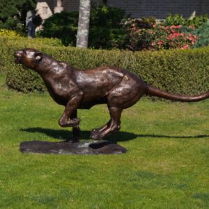 Cheetah Wild Cat Solid Bronze Sculpture 1 | Avant Garden Bronzes