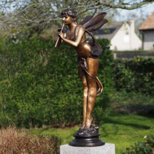 Garden Fairy Classic Brown Bronze Sculpture 1 | Avant Garden Bronzes