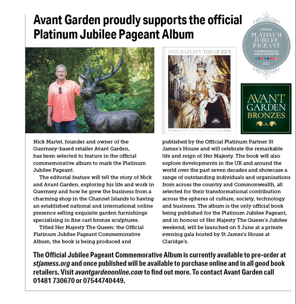 The Times Advertorial 7th May 2022 1 | Avant Garden Bronzes