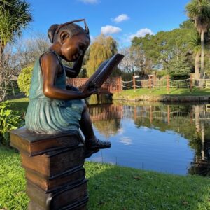 Bronze Academic Young Girl Studying Sculpture FIGI 59 - Image 7