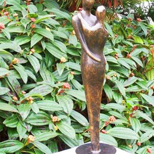 AB 13 Solid Bronze Abstract Couple Sculpture 1 | Avant Garden Bronzes