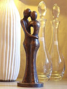 Lovers 34cm Ideal Anniversary Gift Bronze Modern Abstract Sculpture AB 3 1 | Avant Garden Bronzes