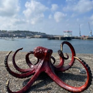Bronze Octopus Sculpture Eight Legged Sea Creature Red Patina MI 99 4 | Avant Garden Bronzes