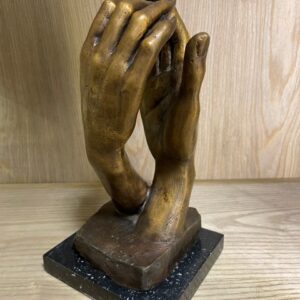 Cathedral Clasping Hands By Rodin Solid Bronze Sculpture 3 | Avant Garden Bronzes