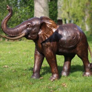 African Elephant Brown Bronze Wild Animal Sculpture WI 90 1 | Avant Garden Bronzes