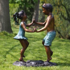 FIGI 84 Jack And Jill Bronze Boy & Girl Sculpture 1 | Avant Garden Bronzes