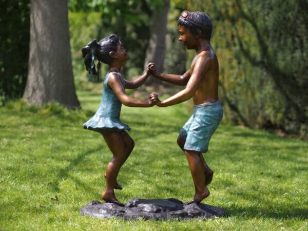 FIGI 84 Jack And Jill Bronze Boy & Girl Sculpture 1 | Avant Garden Bronzes
