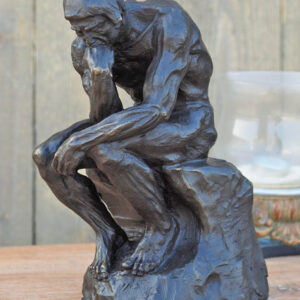 FIME 13 Solid Bronze Sculpture Rodins The Thinker 27cm 2 | Avant Garden Bronzes