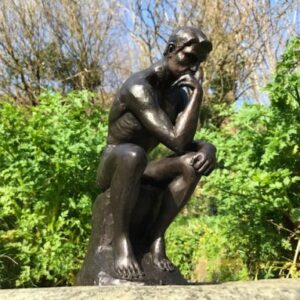 FIME 13 Solid Bronze Sculpture Rodins The Thinker 27cm 4 | Avant Garden Bronzes