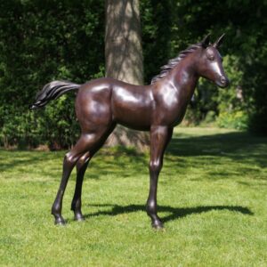 Foal Standing Solid Bronze Sculpture 1 | Avant Garden Bronzes