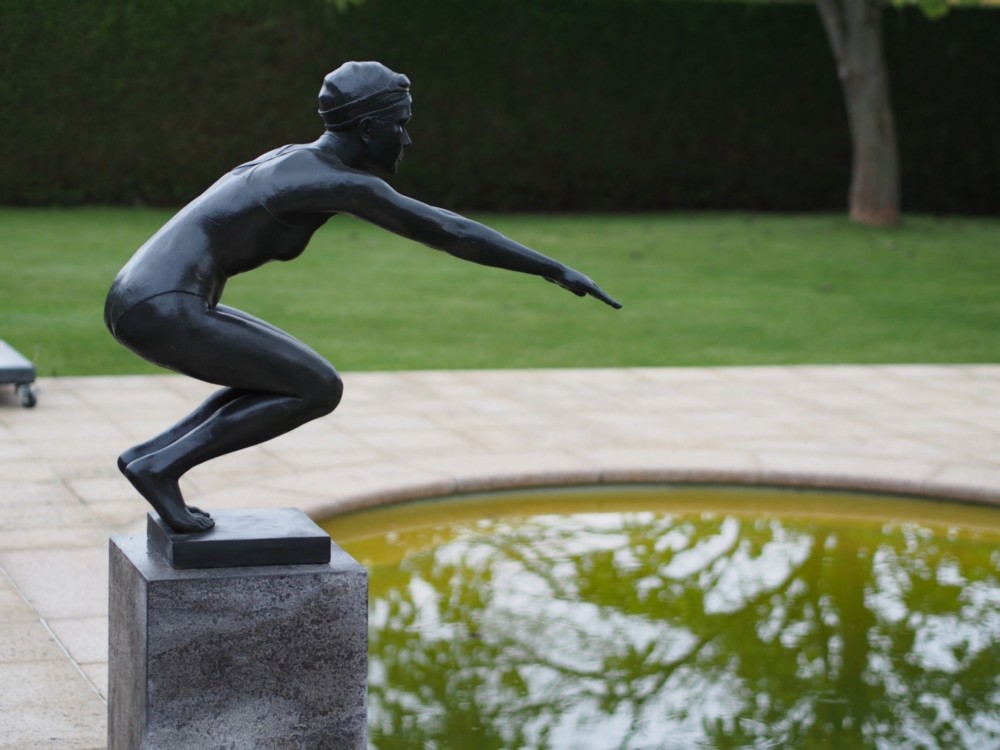 Lady Go Diver Bronze Sculpture Wild Water Swimmer FIWO 73 1 | Avant Garden Bronzes