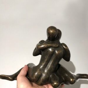MO 24 Solid Bronze Sculpture Lovers Embrace 8 | Avant Garden Bronzes