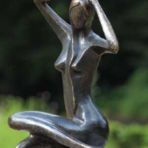 MO 41 Fine Cast Solid Bronze Modern Lady Sitting Down Large Sculpture 39cm 1 | Avant Garden Bronzes