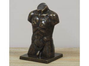 Modern Masculine Bust 56cm Bronze Male Nude Sculpture 1 | Avant Garden Bronzes