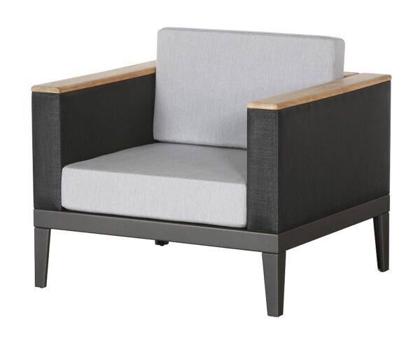 Aura Armchair Deep Seating Lounge Charcoal Graphite Frame by Barlow Tyrie (1) | Avant Garden