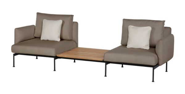 Layout Companion Set Low Arms Deep Seating Lounge Carbon Beige by Barlow Tyrie (1) | Avant Garden