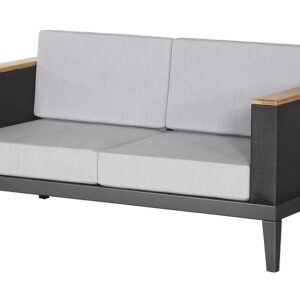 Aura Two Seater Modular Deep Seating Sofa Charcoal Graphite Frame by Barlow Tyrie (1) | Avant Garden