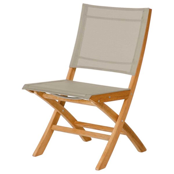 Horizon Dining Chair Titanium Sling Teak Frame by Barlow Tyrie (1) | Avant Garden