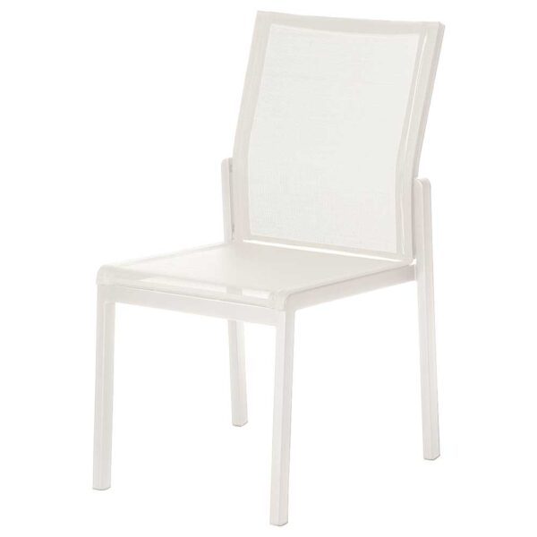 Aura Pearl Dining Chair with Arctic White Frame by Barlow Tyrie (1) | Avant Garden