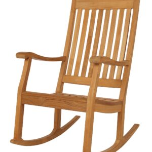 Newport Rocking Chair Solid Teak by Barlow Tyrie (1) | Avant Garden