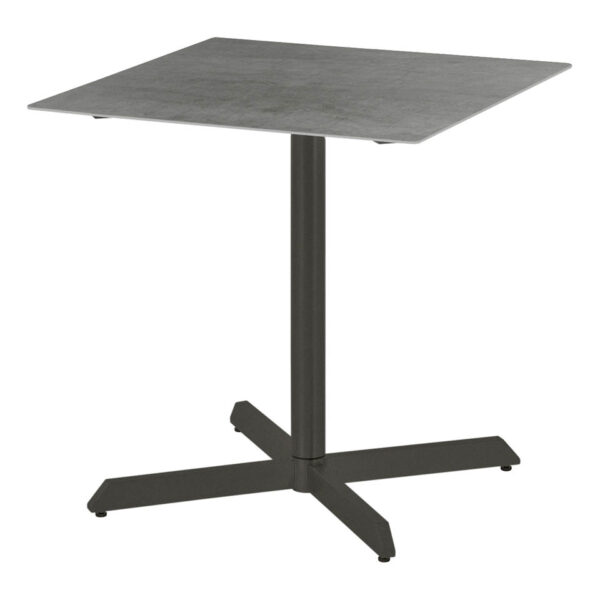 Equinox Graphite Frame Pedestal 70 Square Table Powder Coated by Barlow Tyrie 1 | Avant Garden