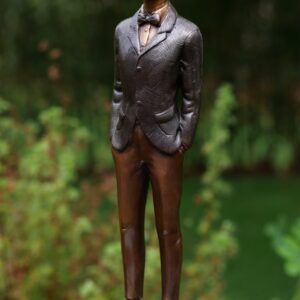 Solid Bronze Suited Boy Sculpture 2 | Avant Garden Bronzes