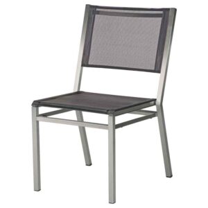 1EQ.500 Equinox Side Chair Charcoal Sling Graphite Frame Barlow Tyrie 1 | Avant Garden
