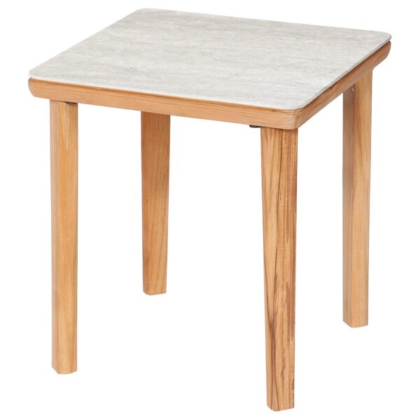 Monterey Frost 50 Square Ceramic Top Teak Table by Barlow Tyrie (1) | Avant Garden