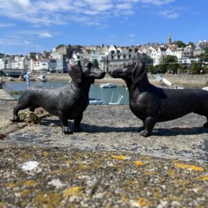 Dachshund Puppy Sausage Dog Bronze Sculpture 13 | Avant Garden Bronzes