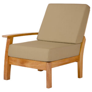Haven Modular Right Deep Seating Lounge Chair Solid Teak Waterproof Cushions by Barlow Tyrie 1 | Avant Garden
