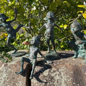 Garden Goblins Set of Four Bronze Sculpture 3 | Avant Garden Bronzes