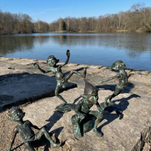 Garden Goblins Set of Four Bronze Sculpture 5 | Avant Garden Bronzes