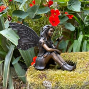 Garden Fairy Solid Bronze Sculpture 4 | Avant Garden Bronzes