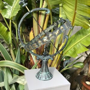 Zodiac Armillary Sphere Sundial Lifestyle 3 | Avant Garden Bronzes