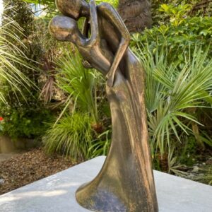Modern Dancing Couple Bronze Sculpture Smooth 1 | Avant Garden Bronzes