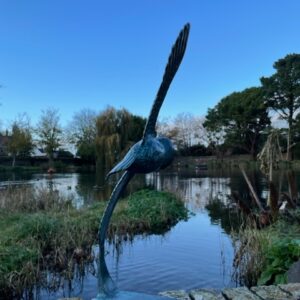 Owl Gliding Bronze Sculpture Verdigris 7 | Avant Garden Bronzes