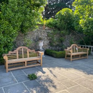 Sissinghurst Iconic Solid Teak Bench Garden Furniture by Barlow Tyrie 2 | Avant Garden Bronzes