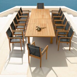Apex Extending Dining Table 390 Solid Teak by Barlow Tyrie 3 | Avant Garden