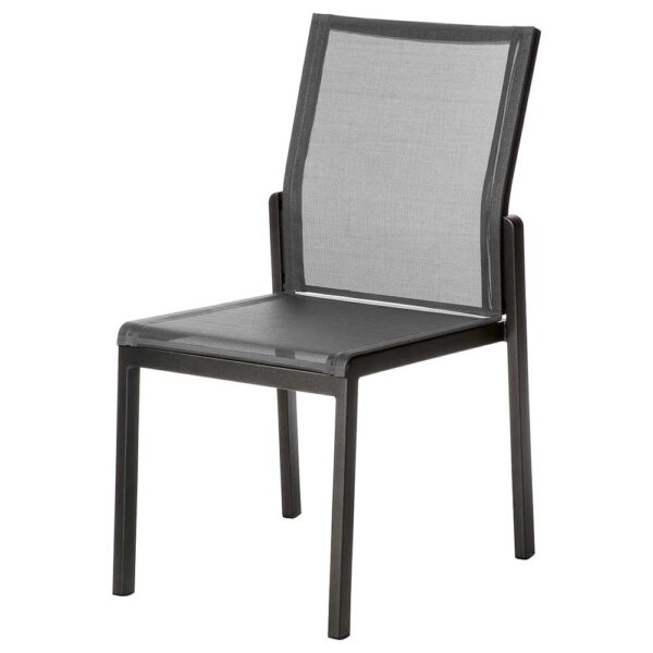 Aura Charcoal Dining Chair with Graphite Frame by Barlow Tyrie