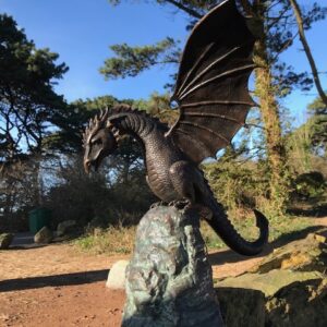 Bronze Dragon On Rock Fountain Sculpture Water Feature FO 14 10 | Avant Garden Bronzes
