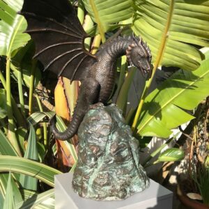 Bronze Dragon On Rock Fountain Sculpture Water Feature FO 14 6 | Avant Garden Bronze