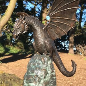 Bronze Dragon On Rock Fountain Sculpture Water Feature FO 14 7 | Avant Garden Bronzes