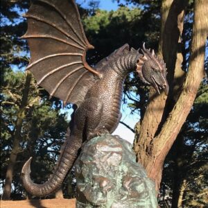 Bronze Dragon On Rock Fountain Sculpture Water Feature FO 14 8 | Avant Garden Bronzes