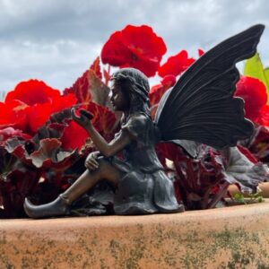 Garden Fairy Solid Bronze Sculpture 3 | Avant Garden Bronzes