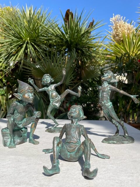 Garden Goblins Set of Four Bronze Sculpture 1 | Avant Garden Bronzes