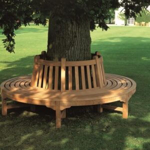 Glenham Circular Tree Seat Solid Teak (per half) by Barlow Tyrie 3 | Avant Garden