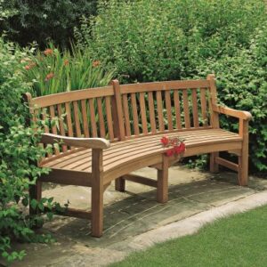 Glenham Curved Garden Seat Solid Teak by Barlow Tyrie 2 | Avant Garden