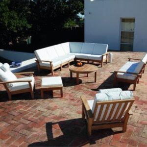 Haven Modular Right Deep Seating Lounge Chair Solid Bronze Teak Waterproof Cushions 3 | Avant Garden Bronzes