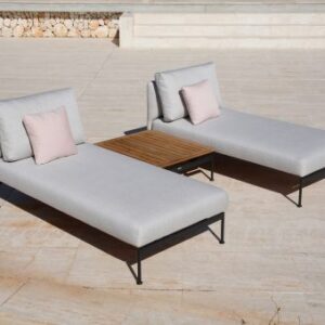 Layout Single Lounger Deep Seating Sunbrella Waterproof Cushions by Barlow Tyrie